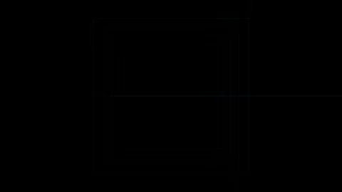Minimalist graphic design featuring a sleek white square on a black background Video stock 335117351