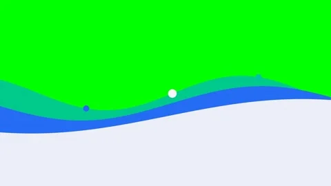 Minimalist graphic design with smooth blue and green flowing wave shapes Stock Footage 340267188