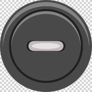A minimalist, graphic representation of a button with a single horizontal s.. Stock Illustration
