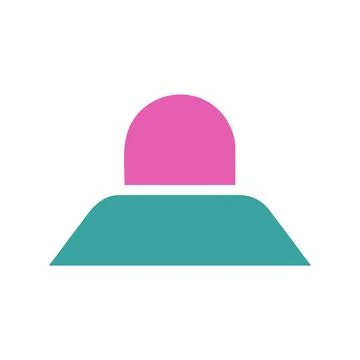 Minimalist graphical representation combining geometric elements with abstr.. Stock Illustration