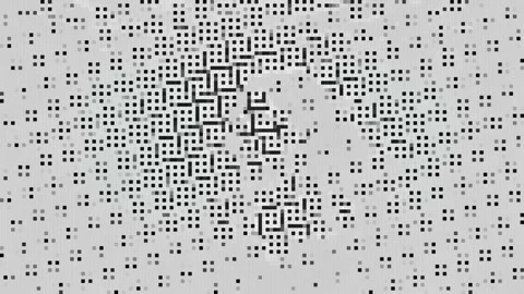 Minimalist gray halftone dither pattern animation. 4K Video Stock Footage 340378004