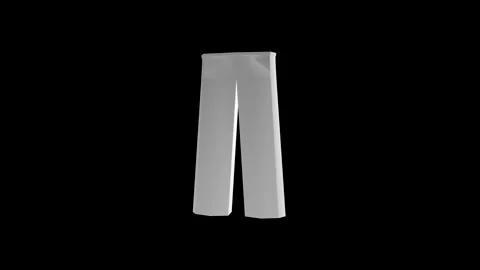 Minimalist Gray Pants on Black Background with Side and Front View Display Stock Footage 341921582