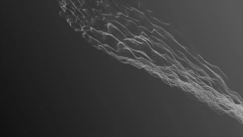 Minimalist Grayscale Particle System Flow Stock Footage 315622358