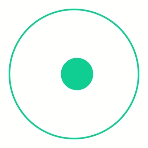 Minimalist green dot rotating inside a circle animation, perfect for modern.. Vídeo Stock 329186471