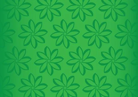 Minimalist Green Floral Pattern Background Vector Illustration Stock Illustration