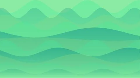 Minimalist Green Gradient Wave Pattern with Multi Layered Flowing Curves fo.. イラスト素材