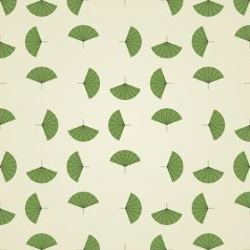 Minimalist green leaf pattern seamless background for modern design projects Stock Illustration