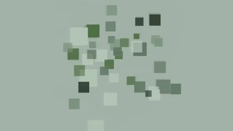 Minimalist green square shapes moving over sage background for digital medi.. Video stock 342549211