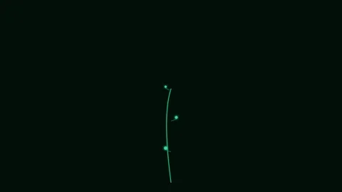 Minimalist green vertical line isolated on a solid black background surface Видео 338310855
