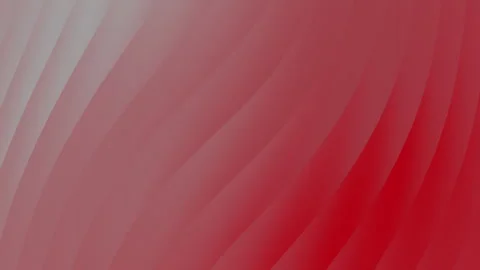 Minimalist grey red gradient background with clean 3d waving lines Stock Footage 334311273