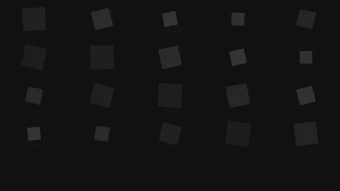 A minimalist grid of dark gray squares arranged against a solid black background Video stock 335117185