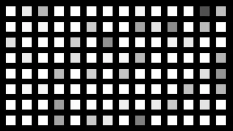 Minimalist grid of white squares pulsating, loopable abstract animation, data Stock Footage 320940502