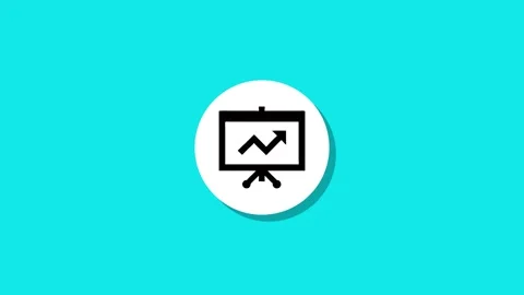 Minimalist growth chart animation on tripod stand with blue background and .. Stock Footage 327762880