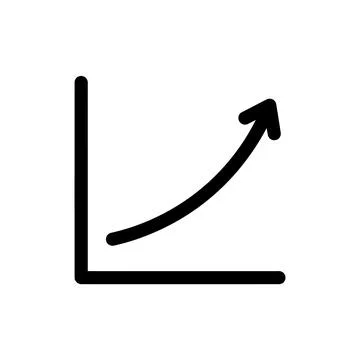 Minimalist Growth Graph and Data Trend Icon イラスト素材