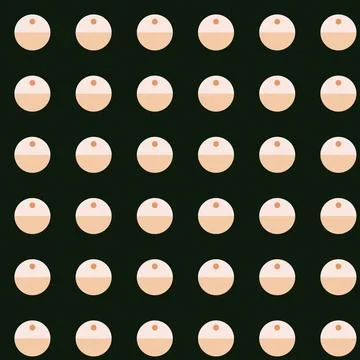 Minimalist half-circle icons pattern on dark background Stock Illustration