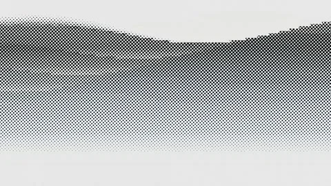 Minimalist Halftone Dithered Waves Fluid Animation Stock Footage 336776112