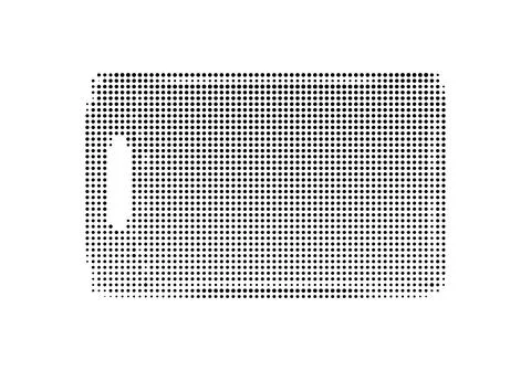 Minimalist halftone rectangle shape with rounded corners created from small.. 스톡 일러스트