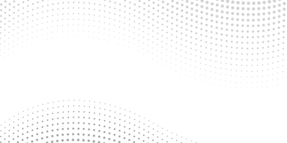 Minimalist halftone wave pattern background featuring white and grey dots 스톡 일러스트