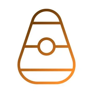 Minimalist Halloween Candy Corn Vector Illustration Stock Illustration