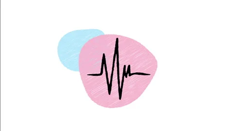 Minimalist Hand Drawn Animated Audio Sound Wave Equalizer Frequency Icon  Stock Footage 343600900