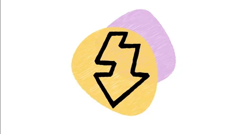 Minimalist Hand Drawn Animated Camera Flash Lightning Bolt Icon Stock-Footage 343294382