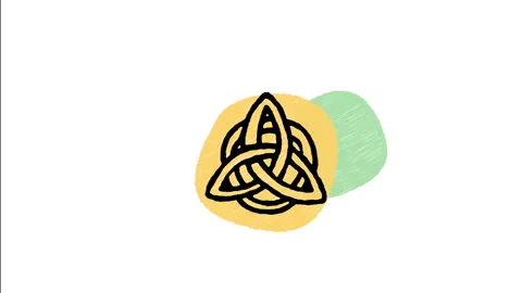 Minimalist Hand Drawn Animated Celtic Trinity Knot Triquetra Wiggle Stock Footage 343890084