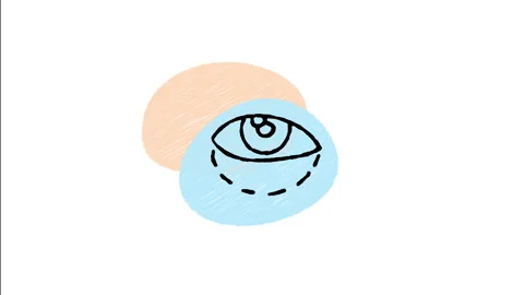 Minimalist Hand Drawn Animated Eye Health Surgery Vision Care Icon  Stock Footage 343595471
