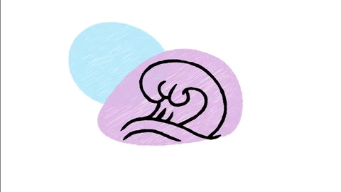 Minimalist Hand Drawn Animated Giant Tsunami Ocean Wave Disaster Icon  Stock Footage 343605643