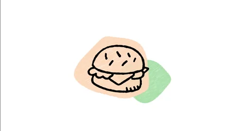 Minimalist Hand Drawn Animated Hamburger Icon Stock Footage 343281273
