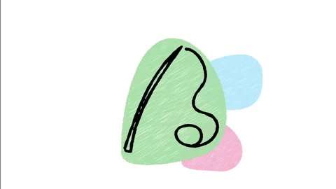 Minimalist Hand Drawn Animated Interactive Cat Toy Feather Wand  Stock Footage 343601720