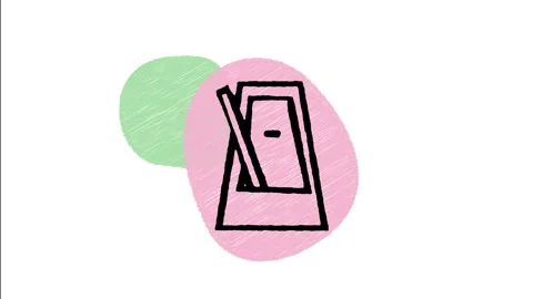 Minimalist Hand Drawn Animated Mechanical Metronome Tempo Keep Icon  Stock Footage 343600835
