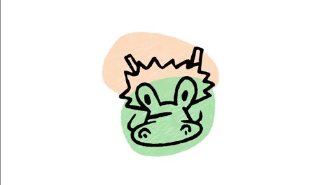 Minimalist Hand Drawn Animated Mythical Chinese Dragon Head Mask Wiggle  Stock Footage 343892166