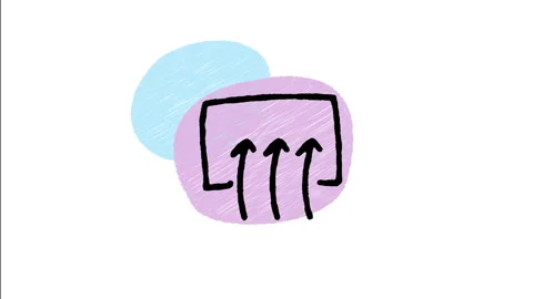 Minimalist Hand Drawn Animated Rear Window Defogger Heater Element  Stock Footage 343884308