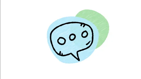 Minimalist Hand Drawn Animated Speech Bubble Ellipsis Typing Chat Wiggle  Stock Footage 343889408