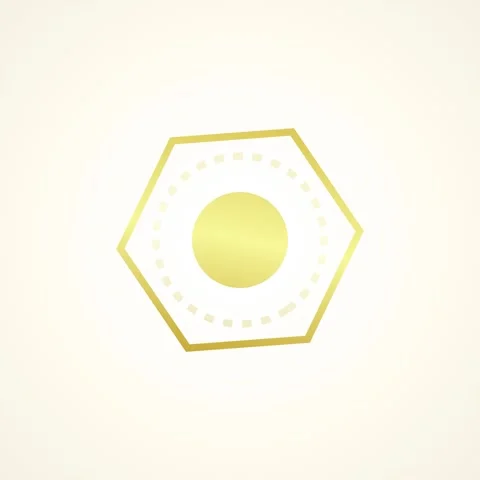 Minimalist Hexagon Shape with Circle, Geometric Abstract Background, Subtle.. Stock Footage 347260148