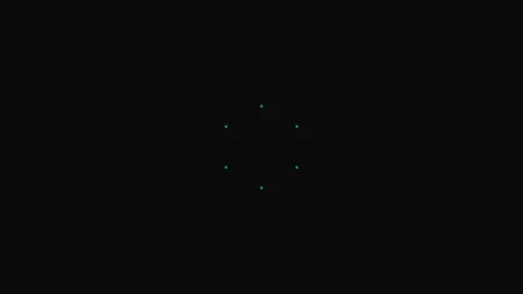 Minimalist hexagonal pattern of glowing dots against a solid black background Stock Footage 339616380