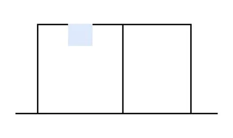 Minimalist House Structure with Simple Lines and Geometric Shapes 스톡 일러스트