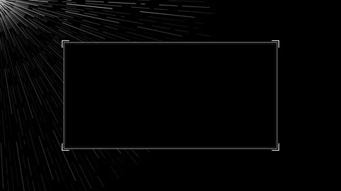 Minimalist hud interface overlay with radial light rays and digital frame f.. Stock Footage 344858819