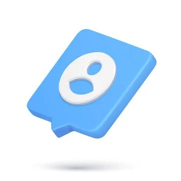 Minimalist human icon in circle frame 3d icon quick tips cyberspace notificat 스톡 일러스트