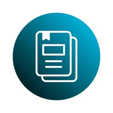 Minimalist icon design featuring documents or papers stacked with a bookmar.. イラスト素材