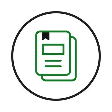 Minimalist icon design showcasing stacked documents symbolizing information.. Stockillustratie