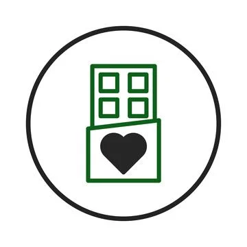 A minimalist icon displaying affection for confectionery through a symbol o.. Stock Illustration