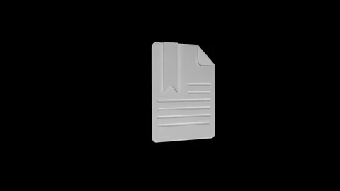 Minimalist Icon of Document on Dark Background with Bookmark Detail 스톡 동영상 341921645