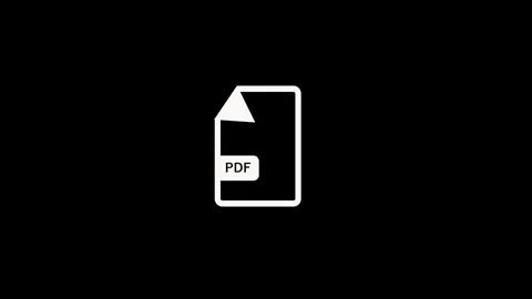 Minimalist icon of a document folder with a white page corner visible on bl.. Stock Footage 337567754