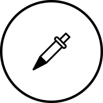 Minimalist Icon: Dropper Tool Design for Graphic Editors and Creative Softwar Stock Illustration
