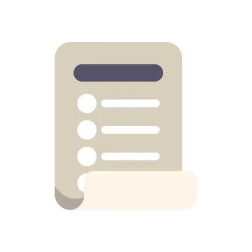 Minimalist icon representing a checklist for task management Stock Illustration
