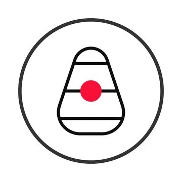 Minimalist icon of a stylized form within a circle offering a modern design.. Stock Illustration
