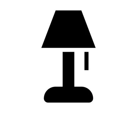 Minimalist Icon of a Table Lamp for Modern Interior Design Projects Stock Illustration