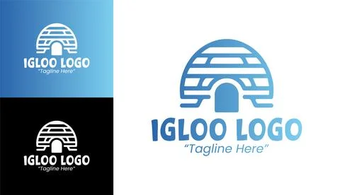 Minimalist Igloo Logo Stock Illustration