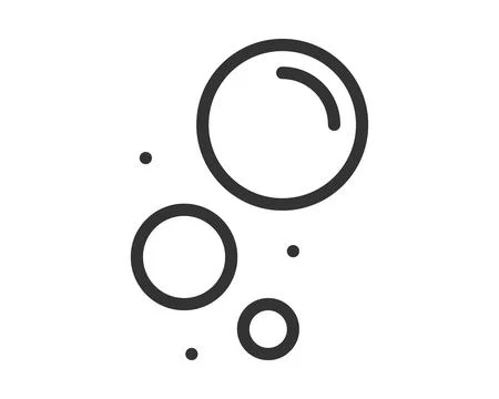 Minimalist illustration of bubbles floating upwards. Could represent freshn.. Stockillustratie